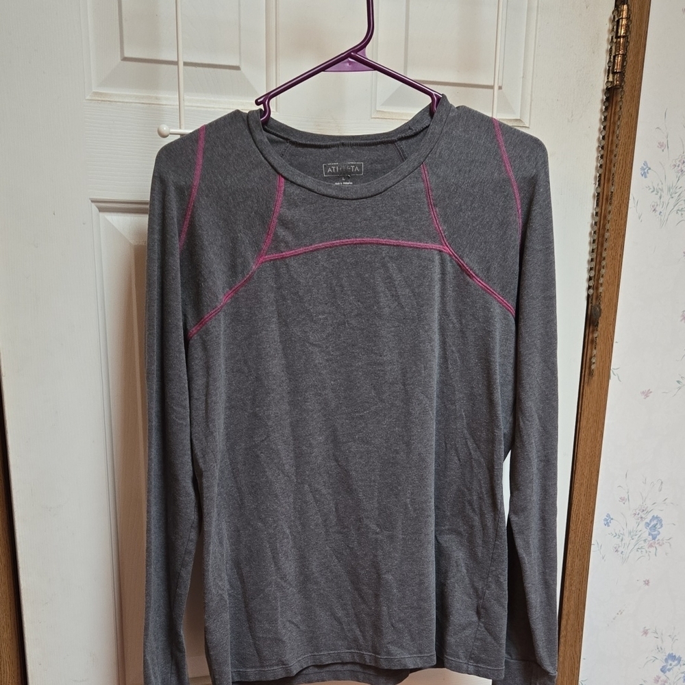 Athleta Heather Gray Long Sleeve Top